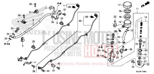 REAR BRAKE MASTER CYLINDER NC750JH de 2017